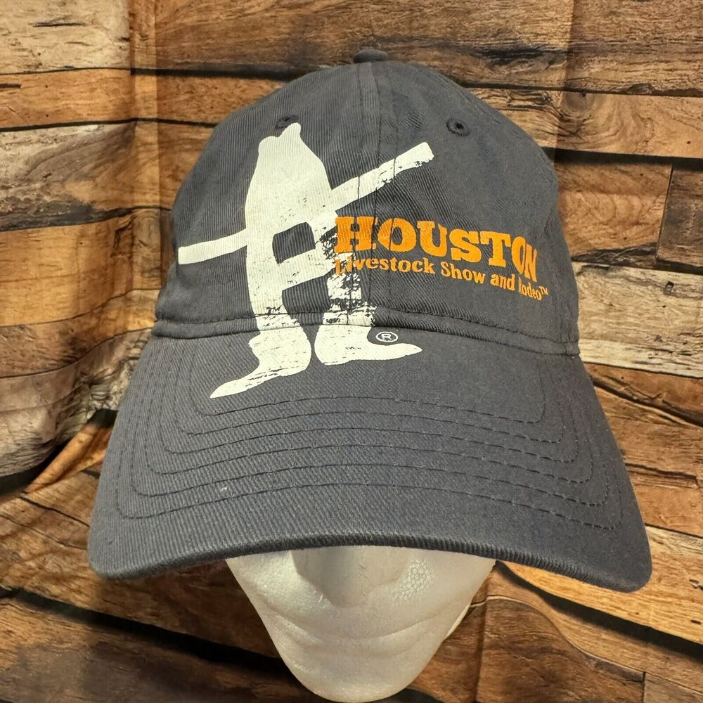 Houston Livestock Show Rodeo Hat Cap Adjustable Gray Texas Farm Bureau Insurance